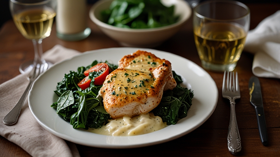 Garlic Butter Chicken with Spinach