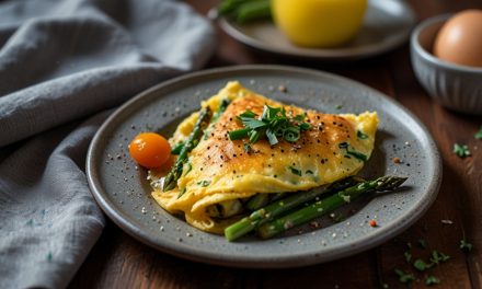 Keto Asparagus and Parmesan Omelet