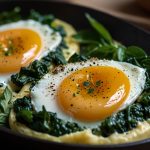 Keto Baked Eggs with Creamy Spinach