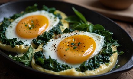 Keto Baked Eggs with Creamy Spinach