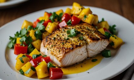 Keto Baked Mahi Mahi with Mango Salsa