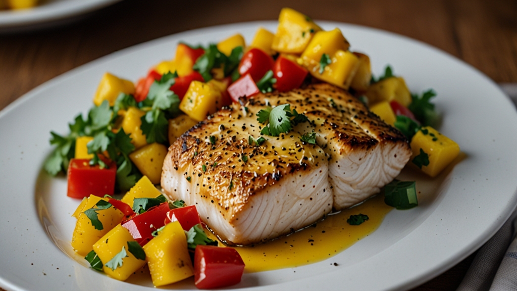 Keto Baked Mahi Mahi with Mango Salsa