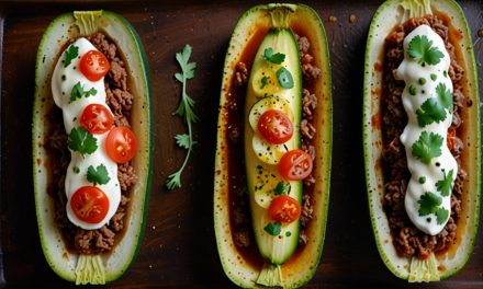 Keto Beef Zucchini Boats