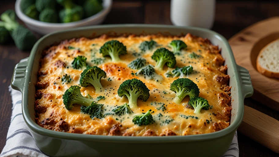 Keto Broccoli and Cheese Egg Casserole