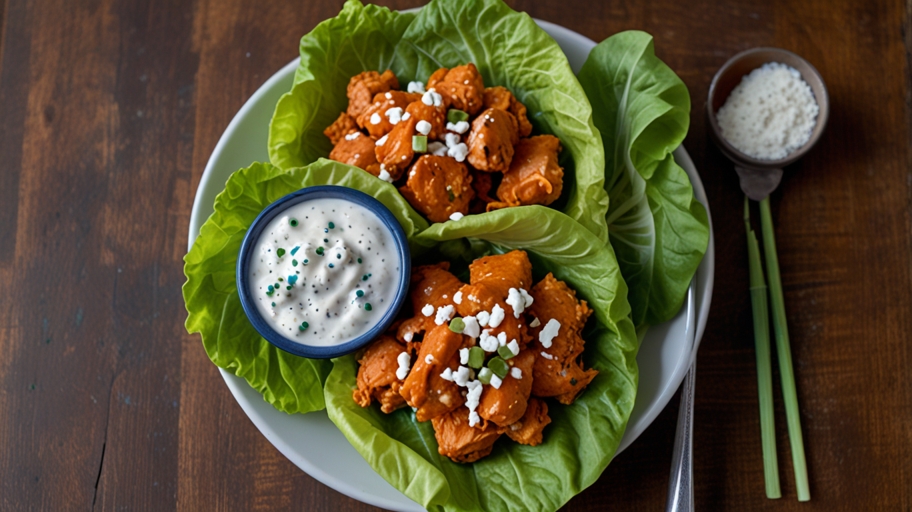 Keto Buffalo Chicken Lettuce Wraps