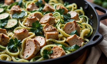 Keto Chicken Alfredo Zoodles