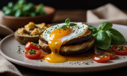 Keto Eggplant Breakfast Stack