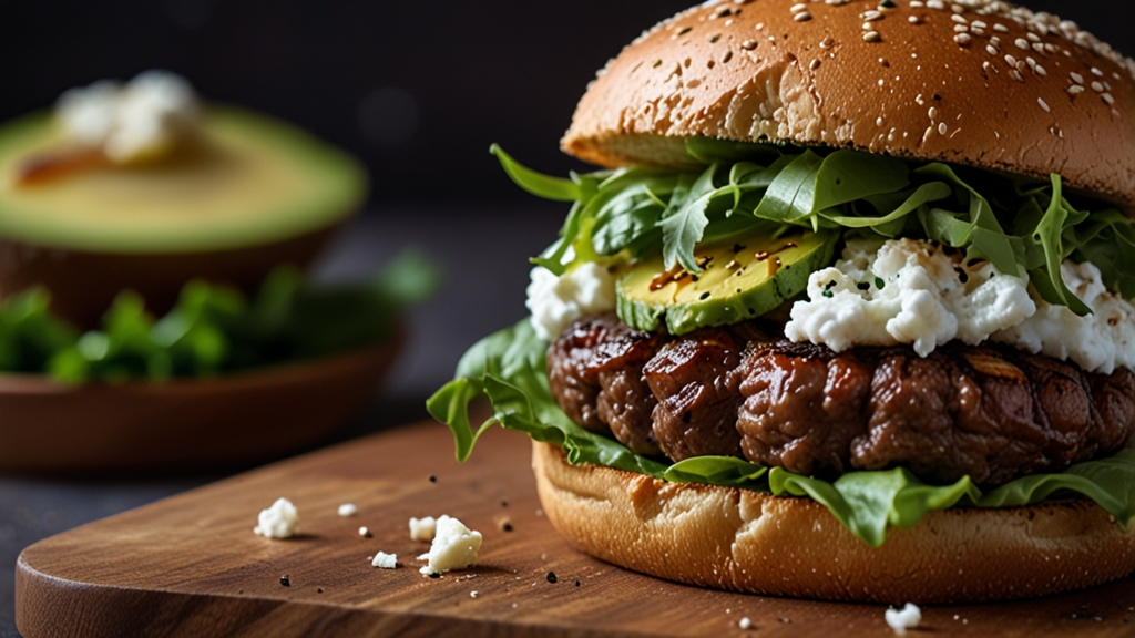 Keto Grilled Lamb Burgers with Avocado