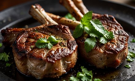 Keto Grilled Lamb Chops with Mint Pesto