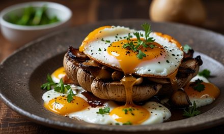 Keto Grilled Porterville Mushrooms with Poached Eggs