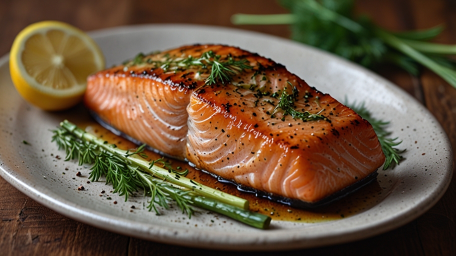 Keto Grilled Salmon with Dill Sauce