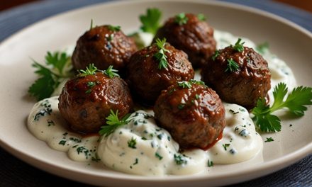 Keto Lamb Meatballs with Tzatziki