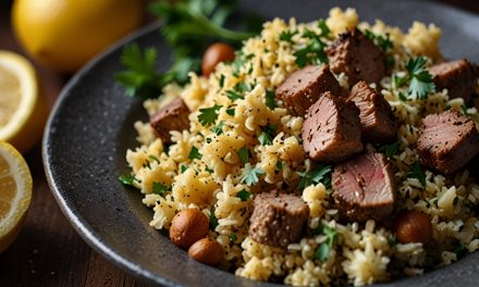 Keto Lamb and Cauliflower Rice Pilaf