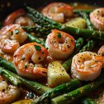 Keto Lemon Butter Shrimp and Asparagus