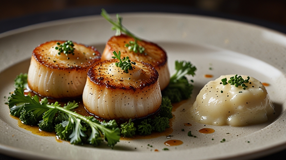 Keto Seared Scallops with Cauliflower Mash