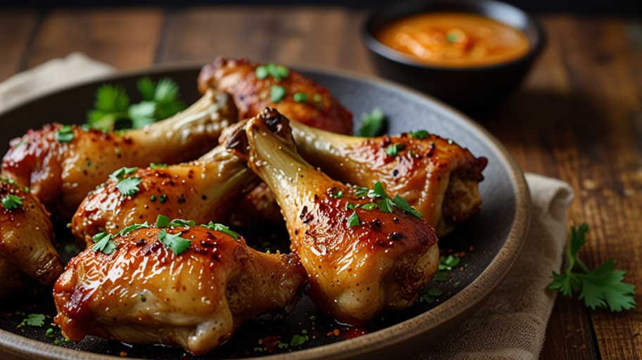 Keto Spicy Garlic Chicken Drumsticks