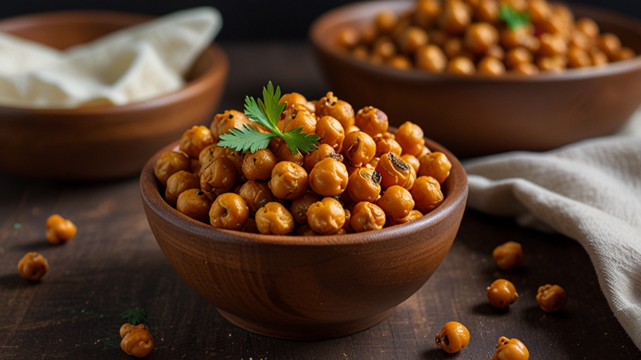 Keto Spicy Roasted Chickpeas