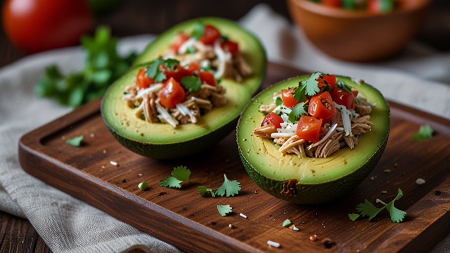 Keto Stuffed Avocado with Salsa