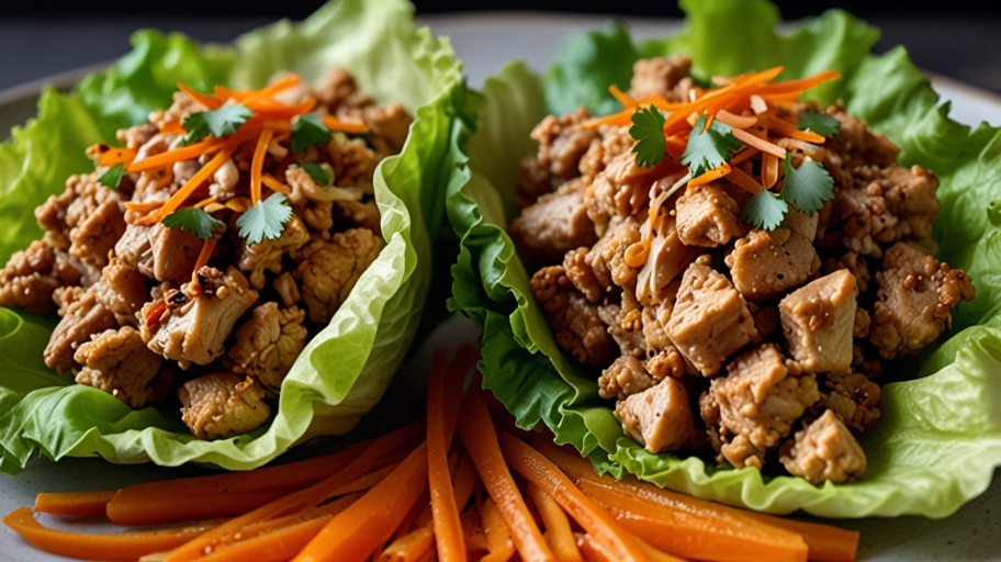 Keto Thai Chicken Lettuce Cups