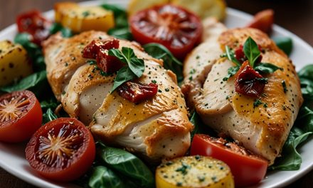 Keto Tuscan Chicken with Spinach and Sun-Dried Tomatoes