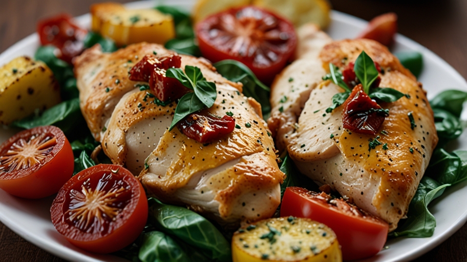 Keto Tuscan Chicken with Spinach and Sun-Dried Tomatoes