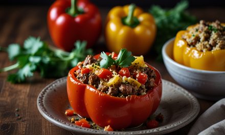 Keto Venison Stuffed Bell Peppers