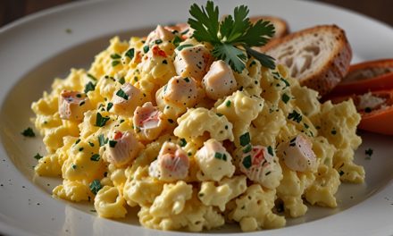 Keto Scrambled Eggs with Crab