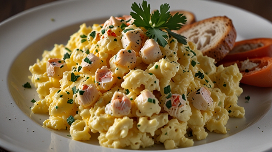 Keto Scrambled Eggs with Crab