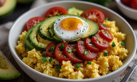 Keto Cauliflower Rice Breakfast Bowl