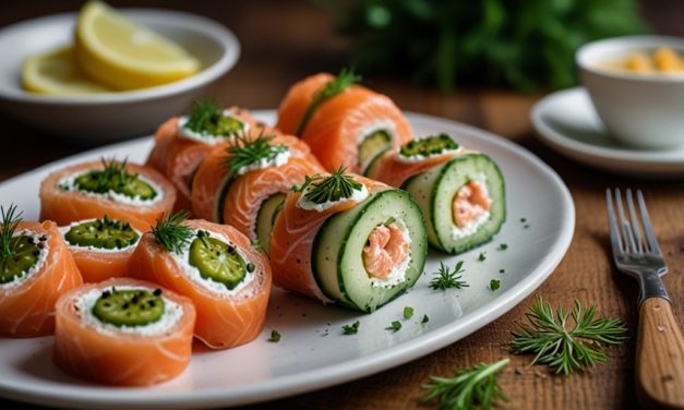 Keto Salmon and Cream Cheese Roll-Ups