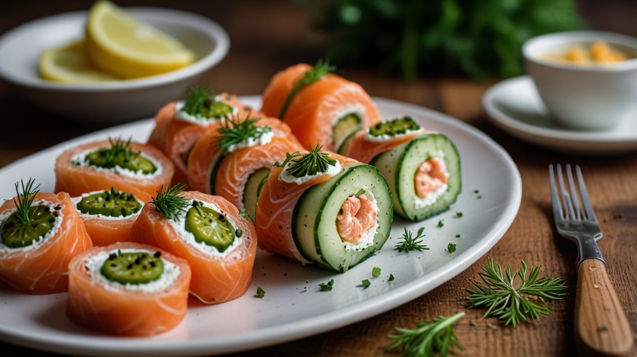 Keto Salmon and Cream Cheese Roll-Ups