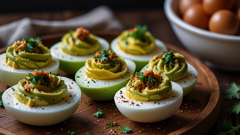 Keto Avocado Deviled Eggs