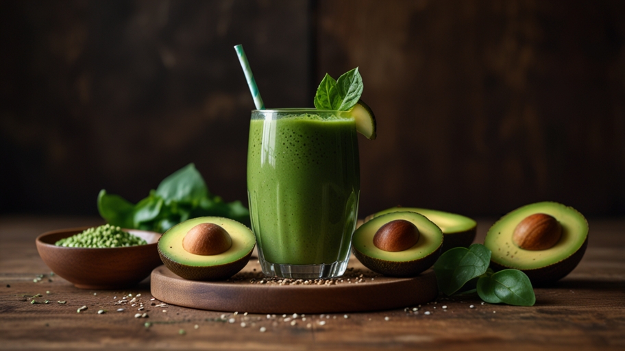 Avocado & Spinach Keto Smoothie Recipe