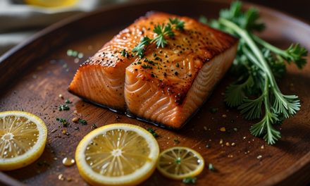 Keto Air Fryer Salmon with Lemon Butter