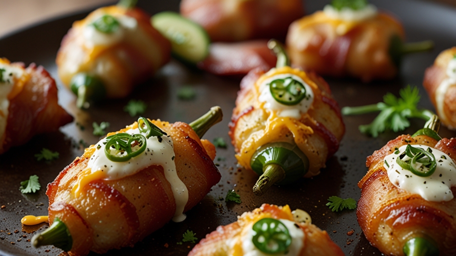 Keto Bacon-Wrapped Jalapeño Poppers (Turkey Bacon)