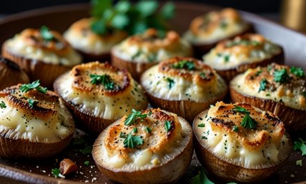 Keto Baked Garlic Parmesan Mushrooms Recipe