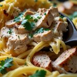 Keto Chicken Alfredo Spaghetti Squash