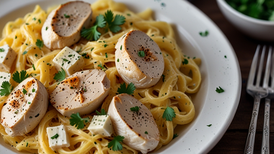 Keto Chicken Alfredo Spaghetti Squash 2 Keto Chicken Alfredo Spaghetti Squash 2