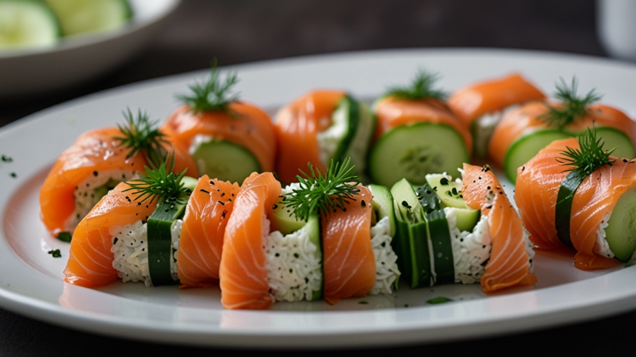 Keto Cucumber and Smoked Salmon Rolls Recipe