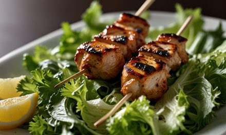 Keto Greek Lemon Chicken Skewers