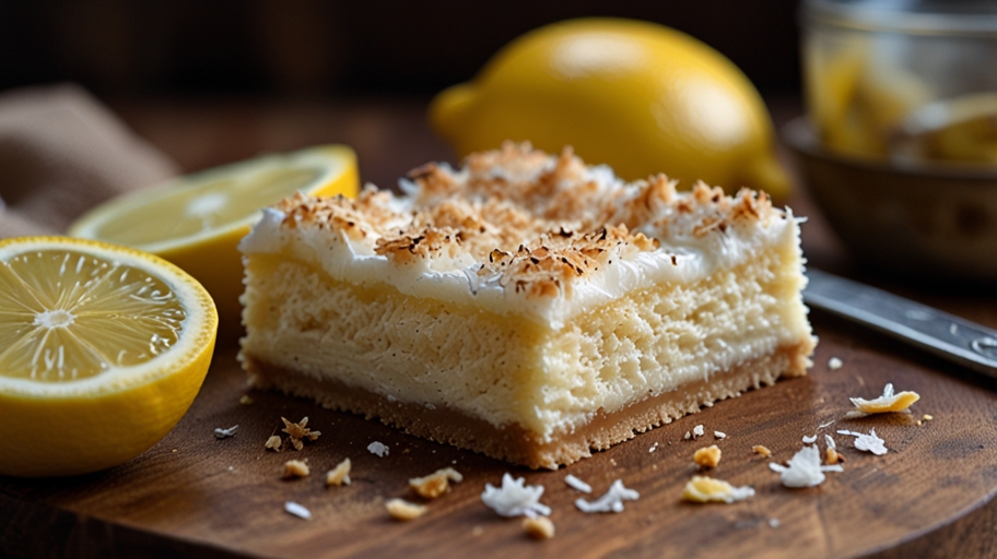 Keto Lemon Coconut Bars