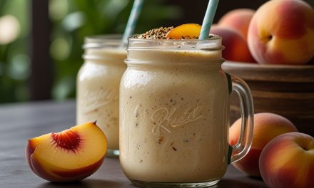 Keto Peach Cream Smoothie Recipe