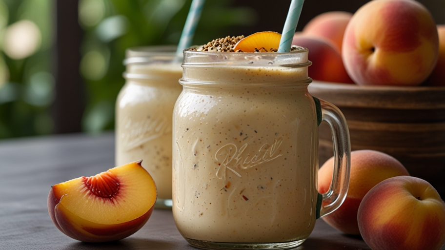 Keto Peach Cream Smoothie Recipe