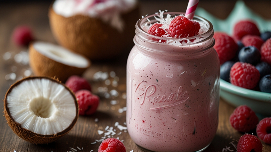 Keto Raspberry Coconut Smoothie Recipe