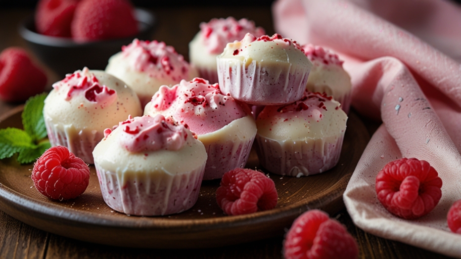 Keto Raspberry Cream Cheese Fat Bombs