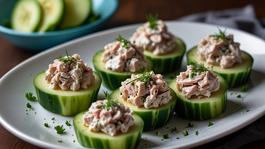 Keto Tuna Cucumber Bites Recipe