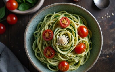 Keto Avocado Basil Noodles