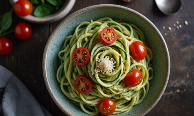 Keto Avocado Basil Noodles