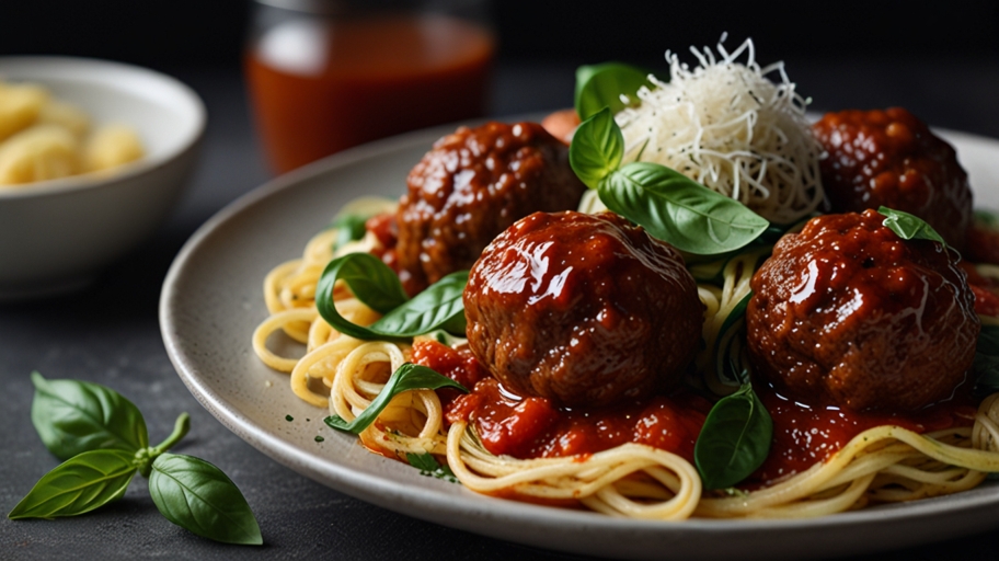 Keto Beef Meatballs with Zoodles Recipe