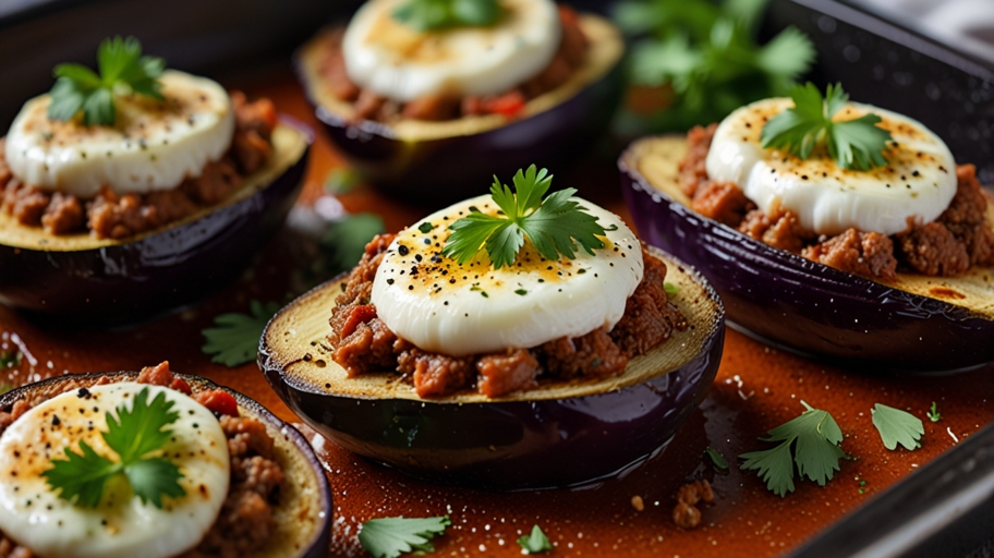 Keto Beef Stuffed Eggplant Recipe